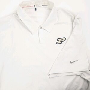 Nike Tiger Woods Collection Purdue Golf‎ Polo Shirt Men's White Size XL